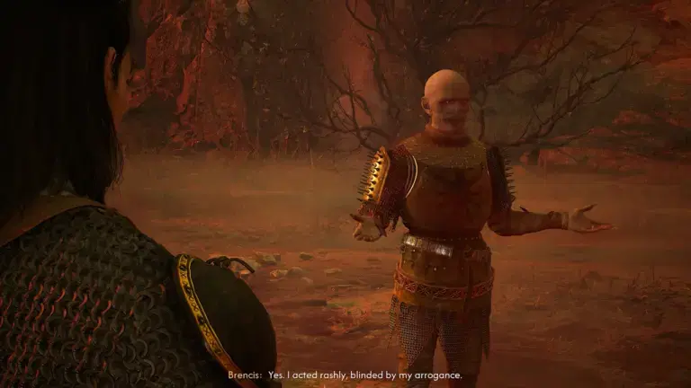 Brencis admitting defeat to Coen in Anachora in The Blood of Dawnwalker.