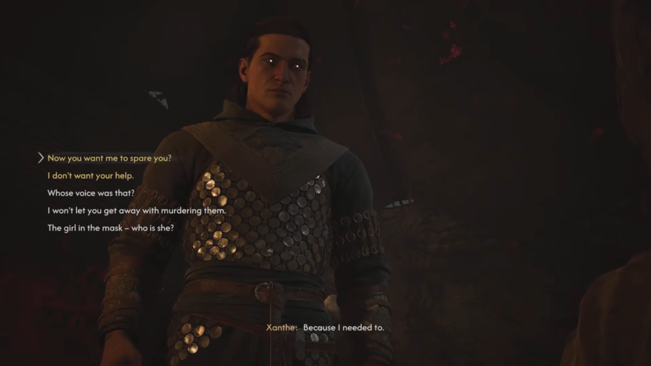 Spare Xanthe choice in The Blood of Dawnwalker