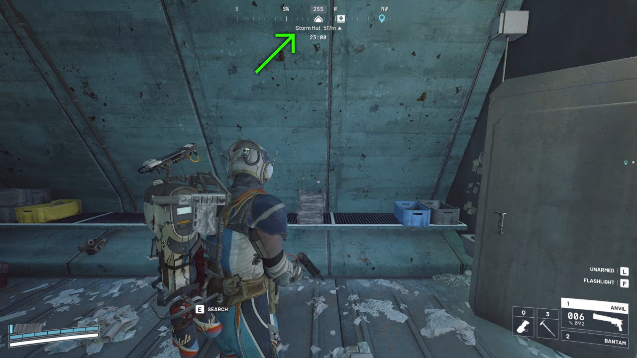 Player inside the Storm Hut in ARC Raiders