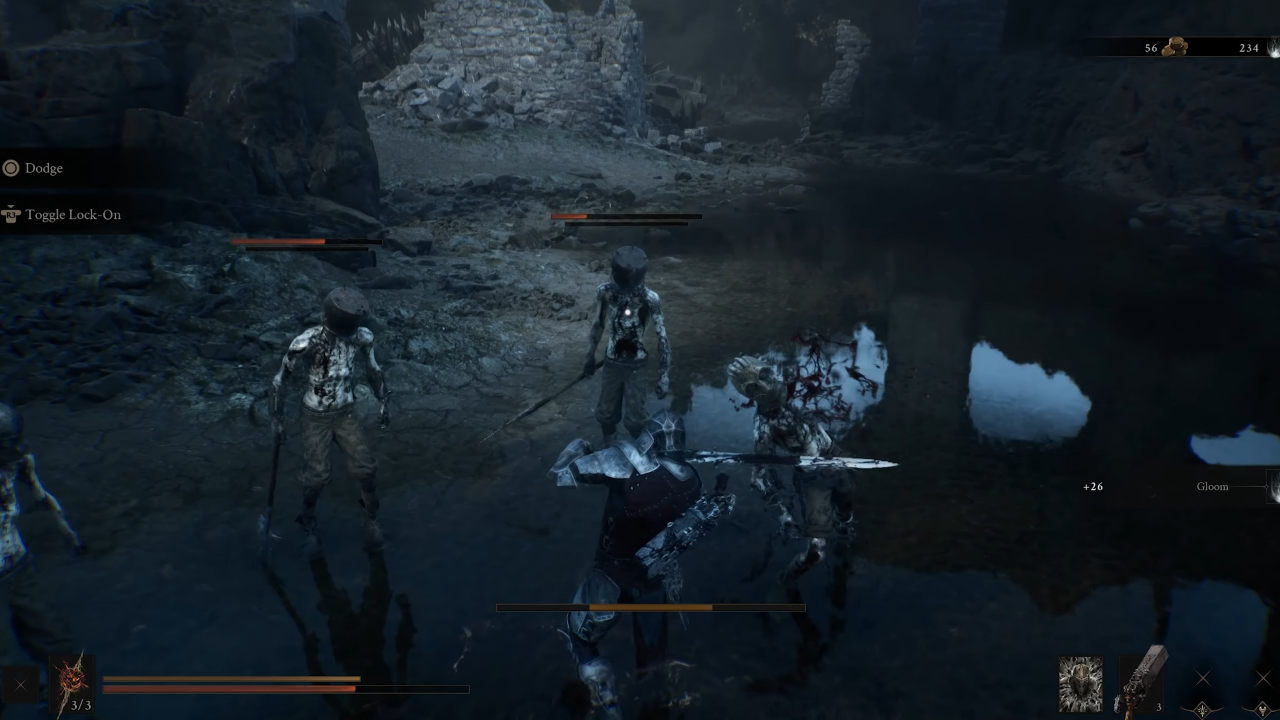 Target enemy is locked in Mortal Shell 2