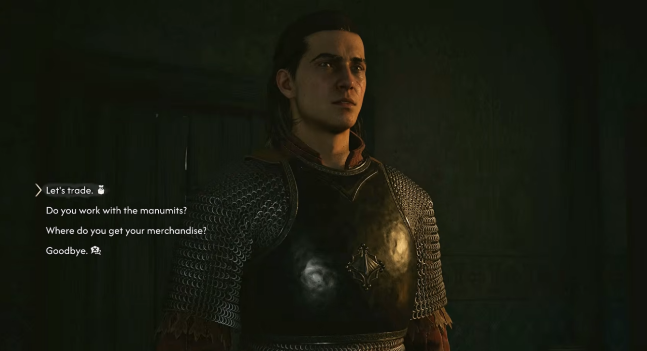 The Blood of Dawnwalker - Sell Silver dialogue prompt