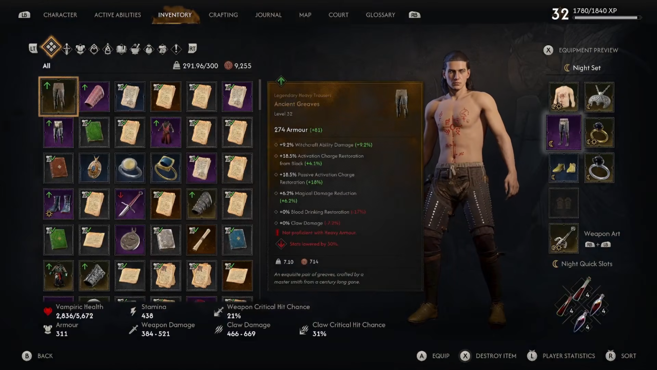 The Blood of Dawnwalker Ancient Greaves