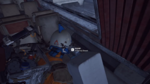 Raider looting Thermal Shaker on Pendola Pass in ARC Raiders